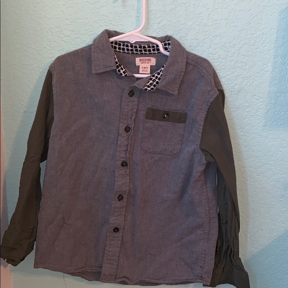 boys button up collared shirt